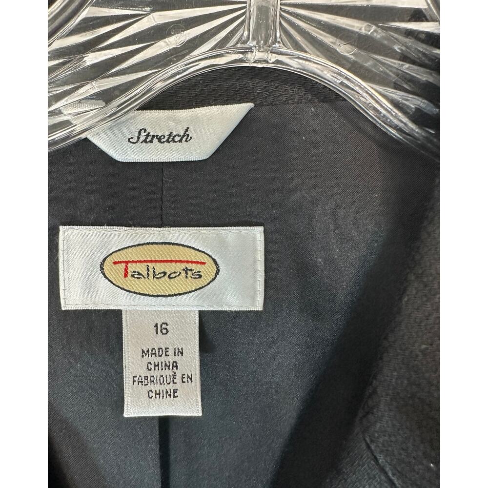 Talbots Black Basic Textured Work Office Career S… - image 2